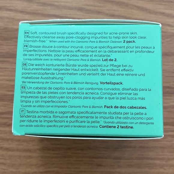 ❤️ Clarisonic Anti-Blemish Cleansing Brush Head 2-pack Bundle New in Box - Picture 8 of 10